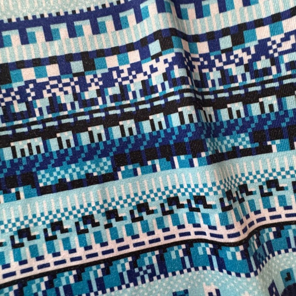 Blue Patterned Quarter-Zip Pullover - Picture 2 of 6